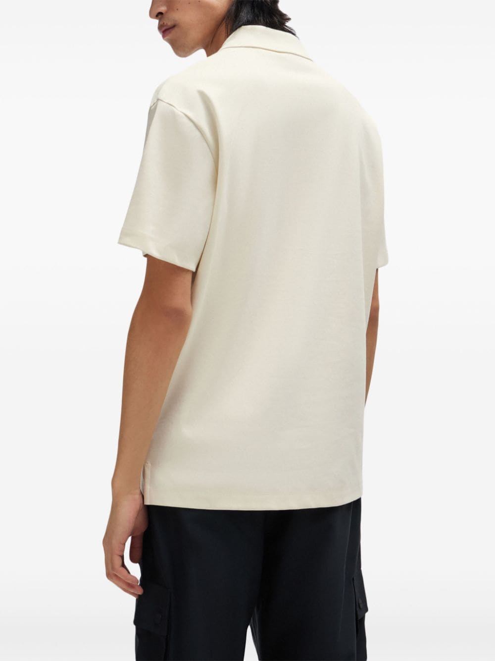 HUGO logo-appliqué cotton polo shirt - Image 4