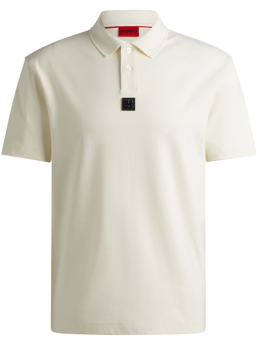 HUGO logo-appliqué cotton polo shirt