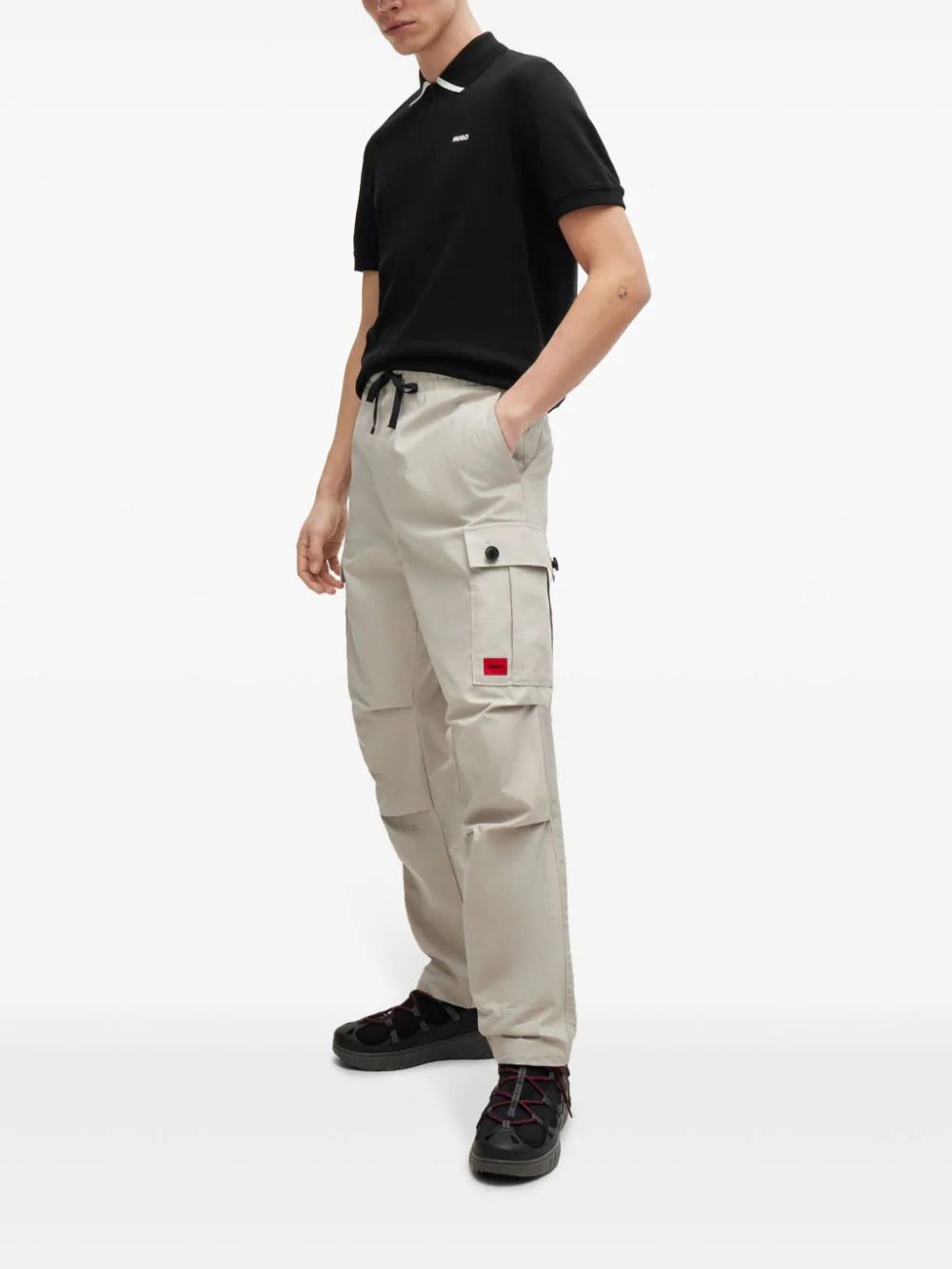 HUGO logo-print cotton polo shirt - Image 2