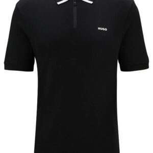 HUGO logo-print cotton polo shirt