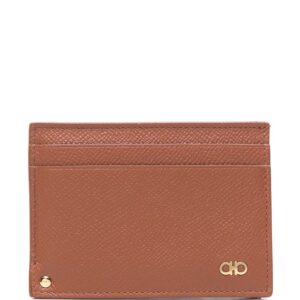 Ferragamo Gancini-plaque leather cardholder