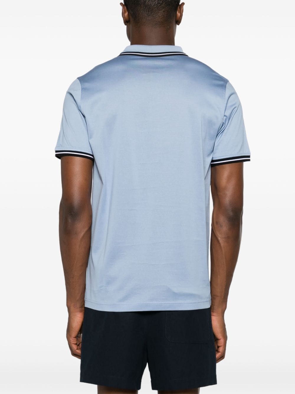 Karl Lagerfeld zip-up jersey polo shirt - Image 4