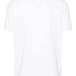 Karl Lagerfeld logo-embroidered jersey polo shirt
