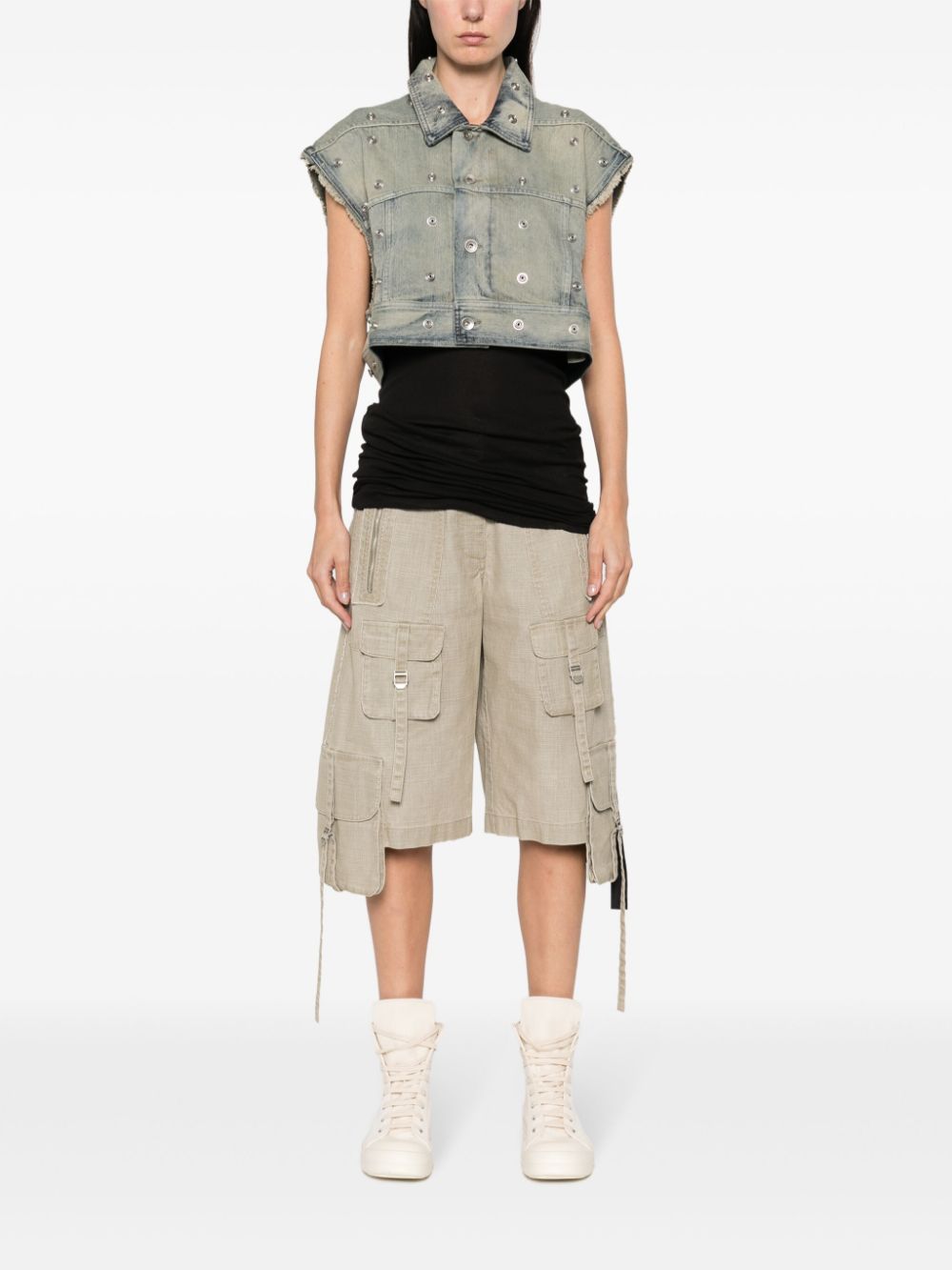 Rick Owens DRKSHDW Jumbo Worker denim waistcoat jacket - Image 2