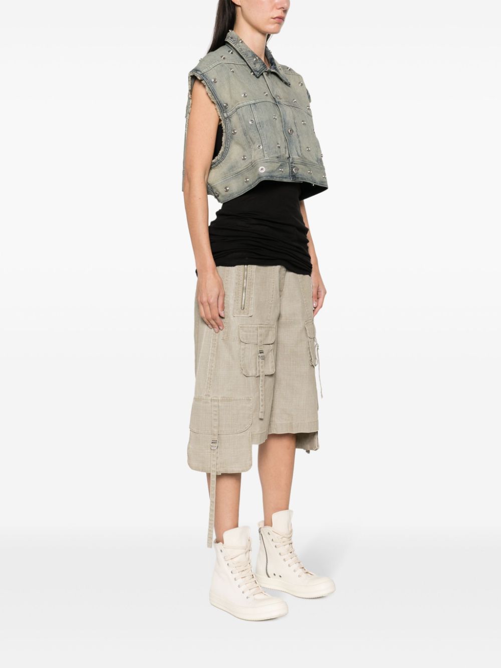 Rick Owens DRKSHDW Jumbo Worker denim waistcoat jacket - Image 3