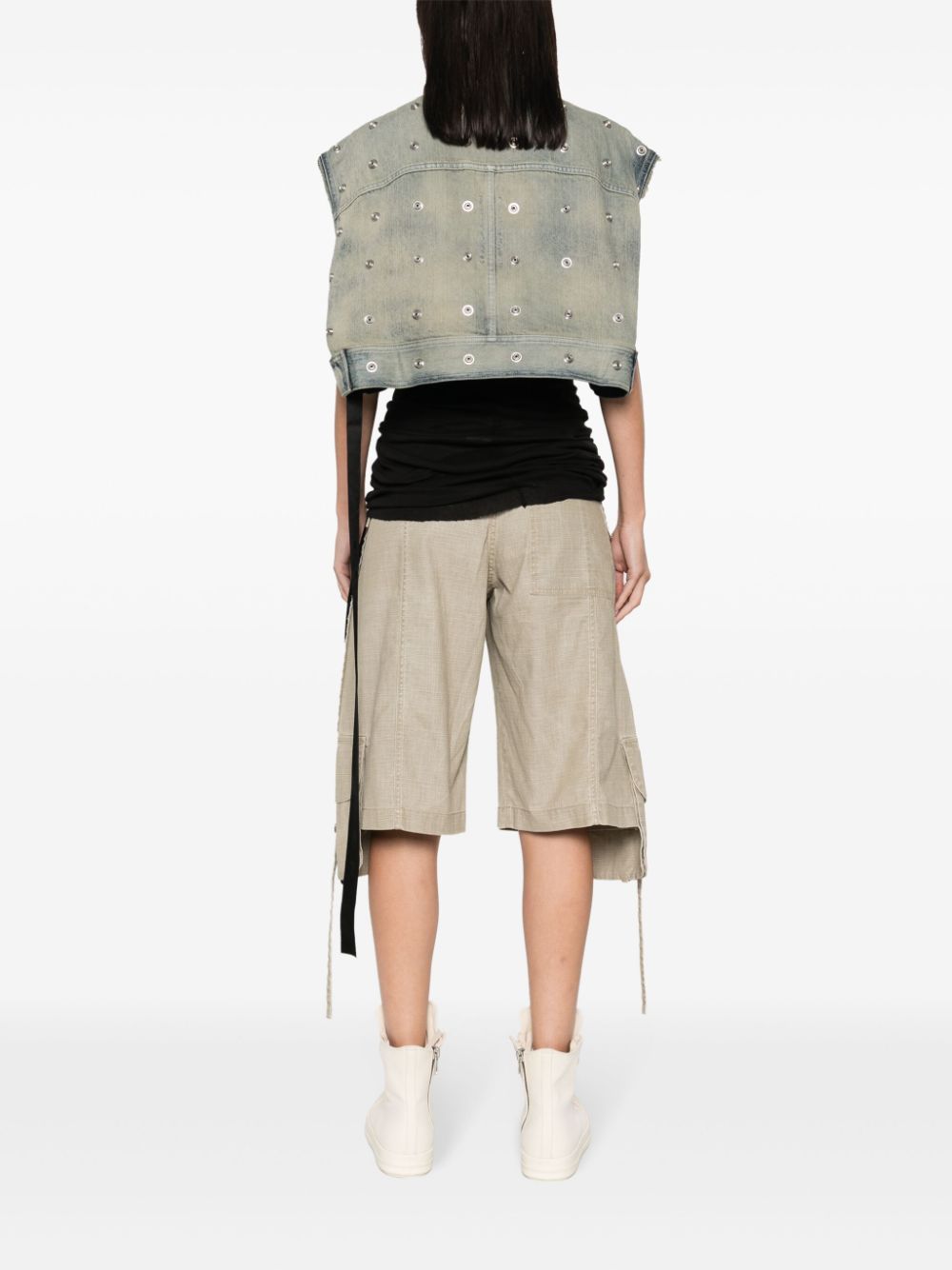 Rick Owens DRKSHDW Jumbo Worker denim waistcoat jacket - Image 4