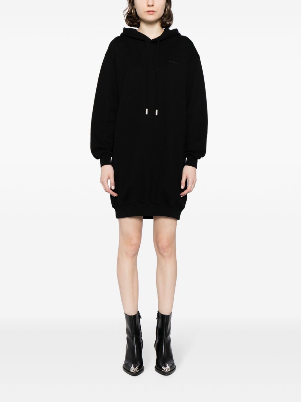 Off-White logo-print hoodie dress - Image 4
