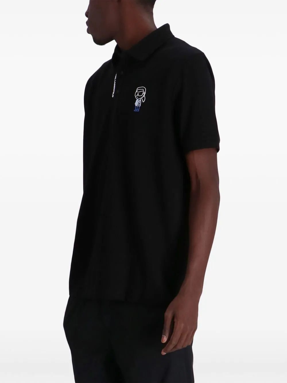 Karl Lagerfeld K/Ikonik cotton polo shirt - Image 3