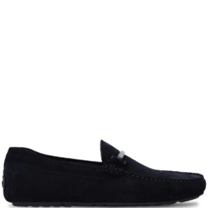 BOSS branded-hardware suede loafers