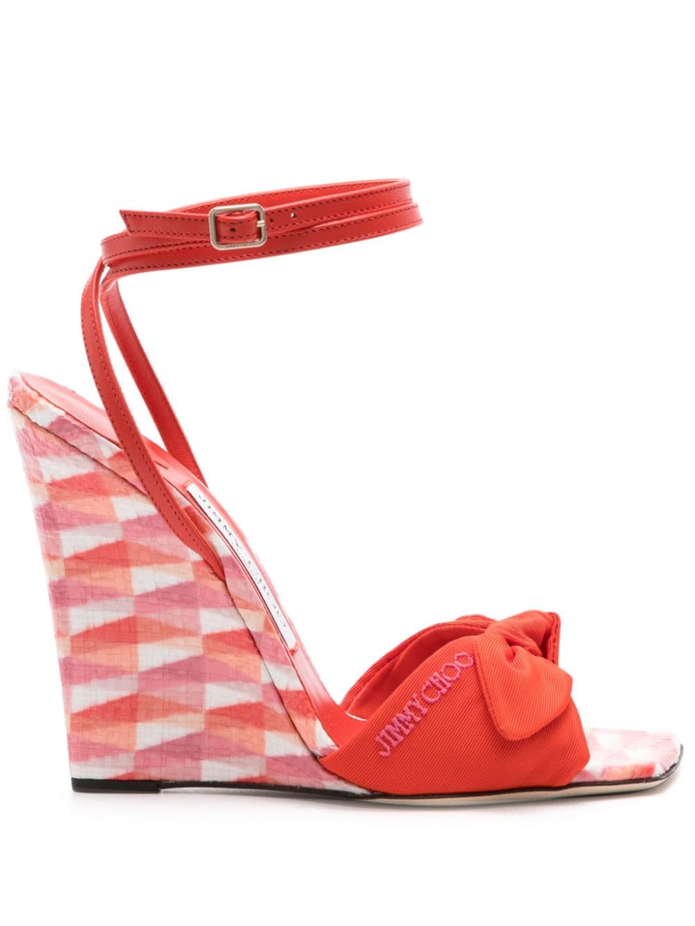 Jimmy Choo 120mm geometric wedge sandals