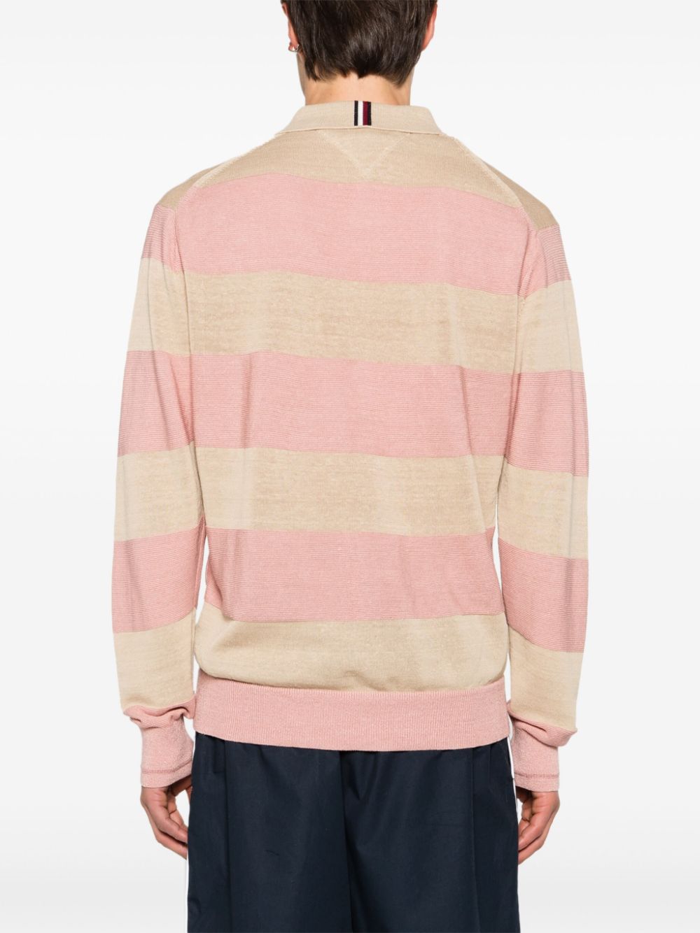 Tommy Hilfiger striped ribbed-knit polo shirt - Image 4