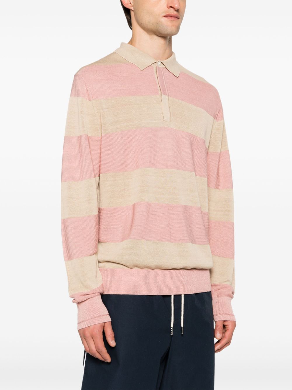 Tommy Hilfiger striped ribbed-knit polo shirt - Image 3