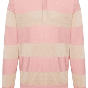 Tommy Hilfiger striped ribbed-knit polo shirt