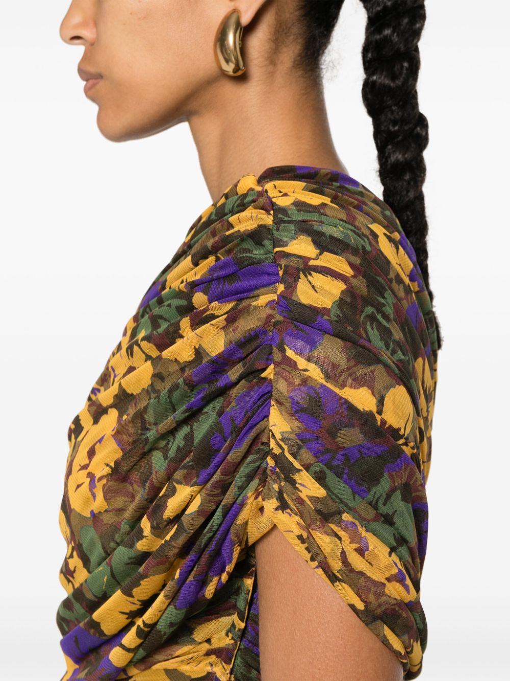 Saint Laurent one-shoulder ruched mini dress - Image 5