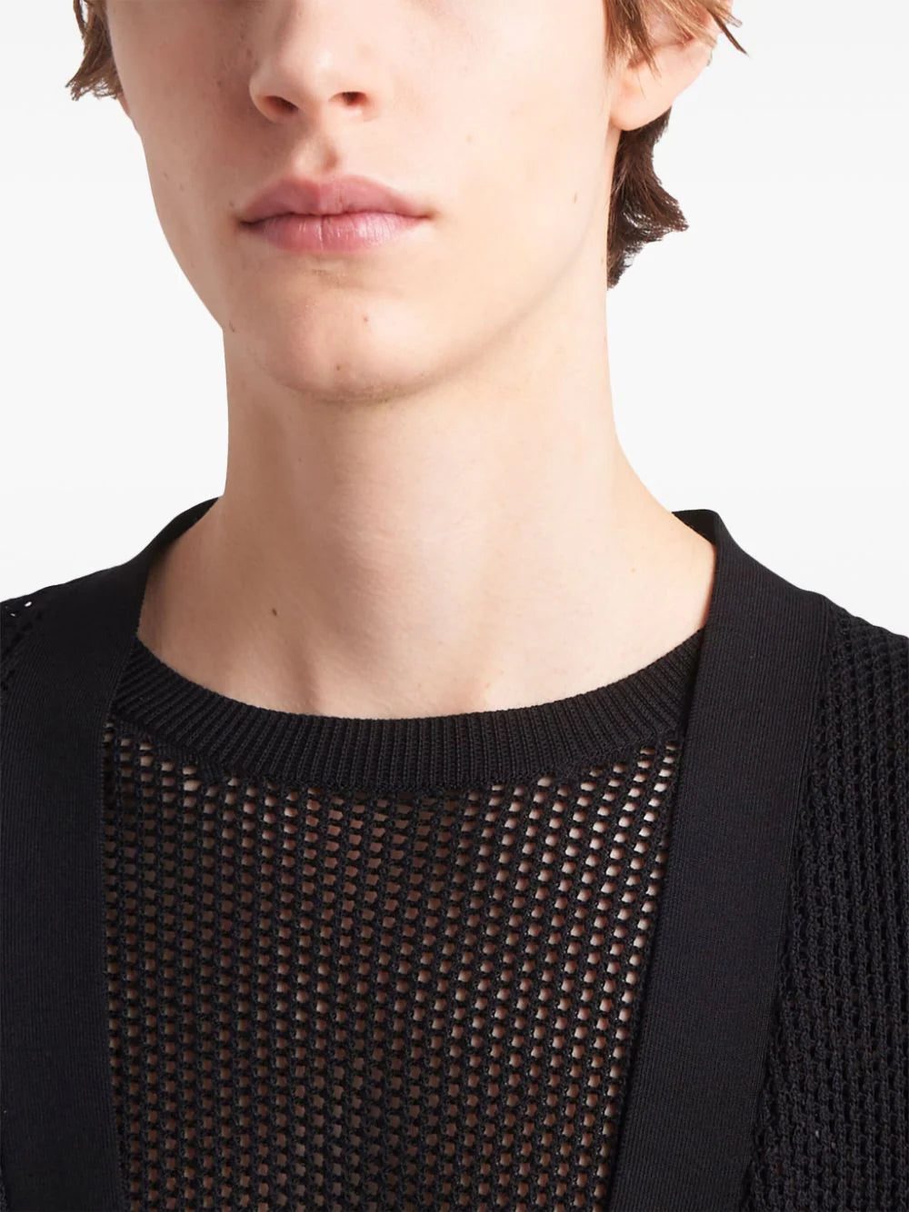 Prada open-knit V-neck cardigan - Image 3