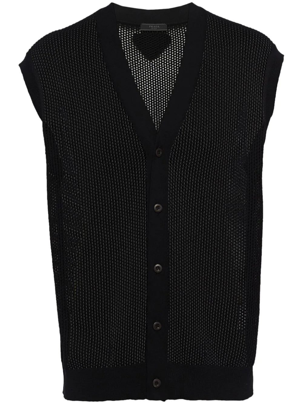 Prada open-knit V-neck cardigan