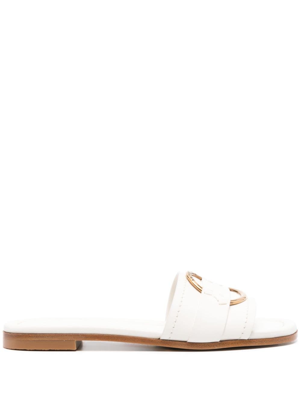 Moncler Bell leather slides