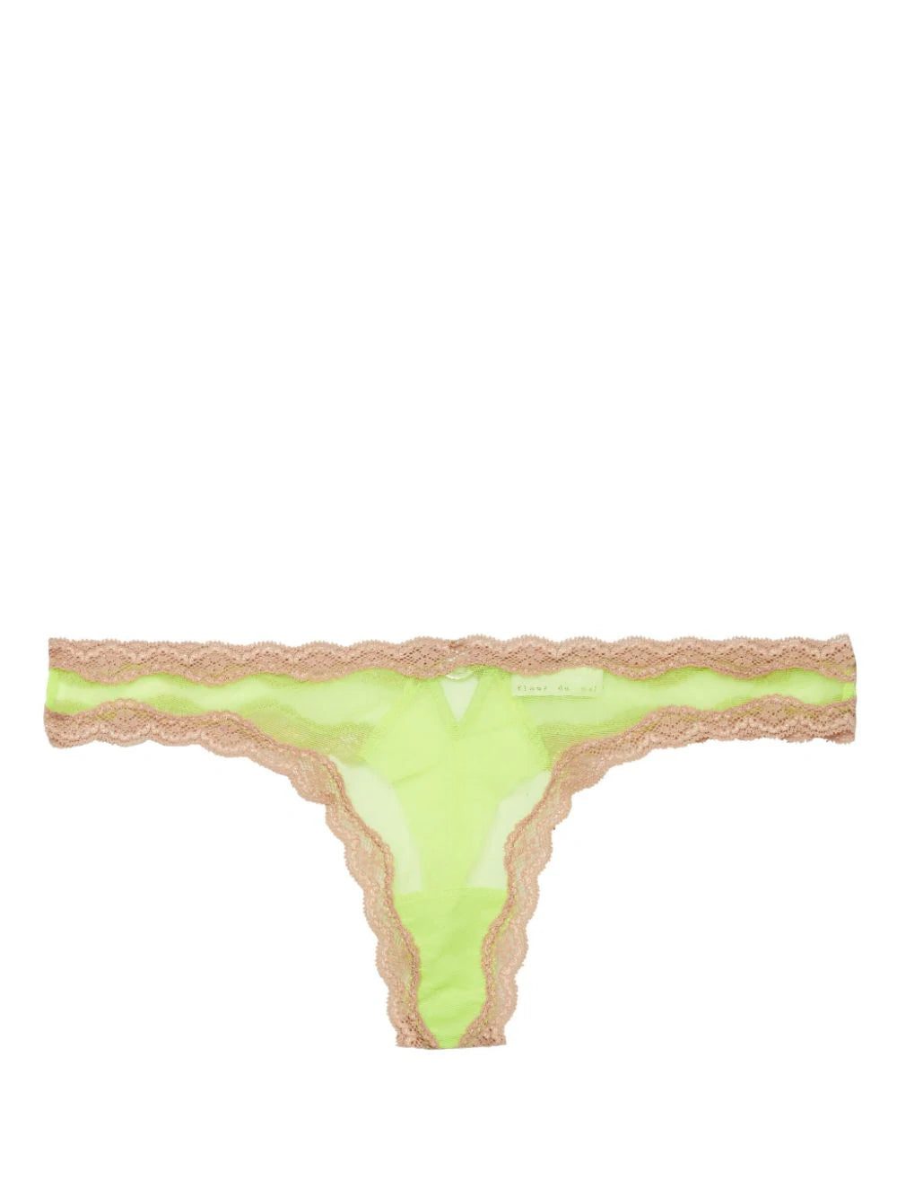 Fleur Du Mal lace-detailing sheer thong