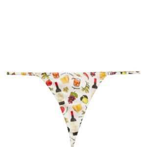 Fleur Du Mal  Luxe graphic-print string
