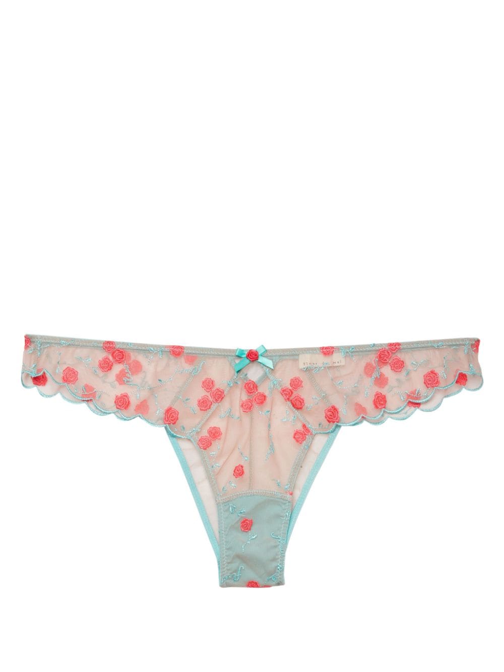 Fleur Du Mal Rose and Vine embroidered briefs
