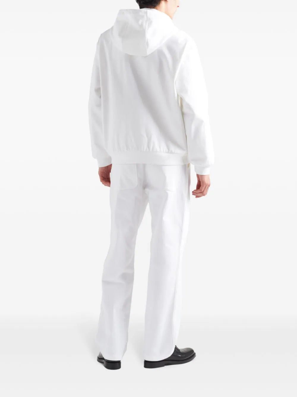 Prada triangle-logo zip-up hoodie - Image 3