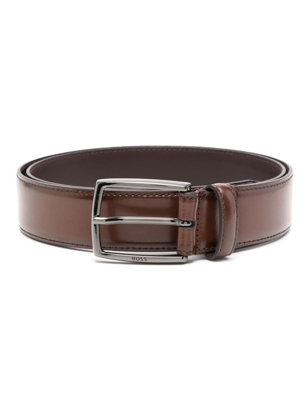 Louis Vuitton logo-engraved leather belt