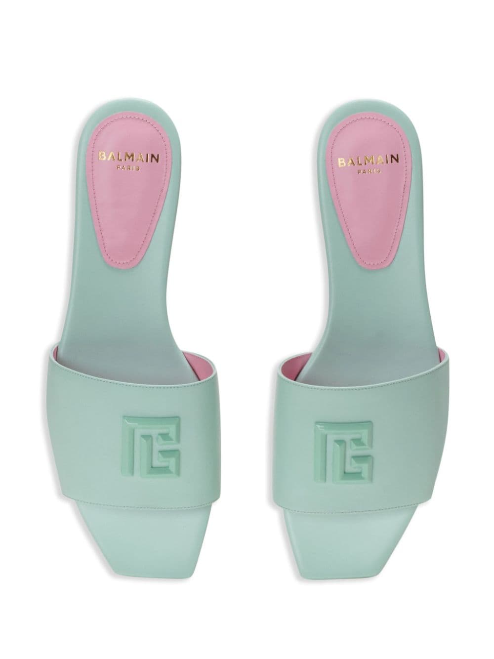 Balmain Dafne leather slides - Image 4