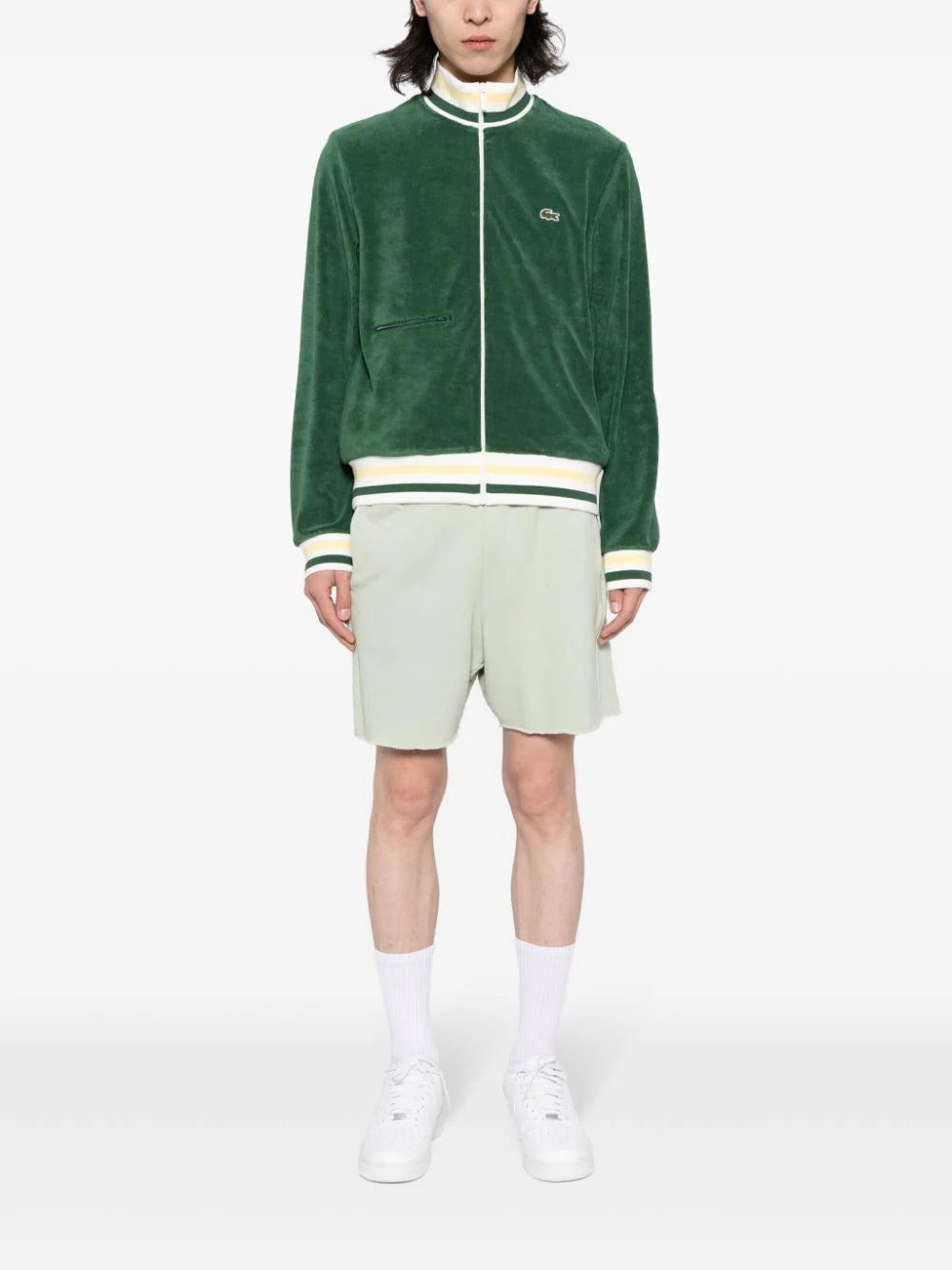Lacoste logo-patch velour jacket - Image 2