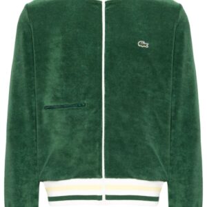 Lacoste logo-patch velour jacket