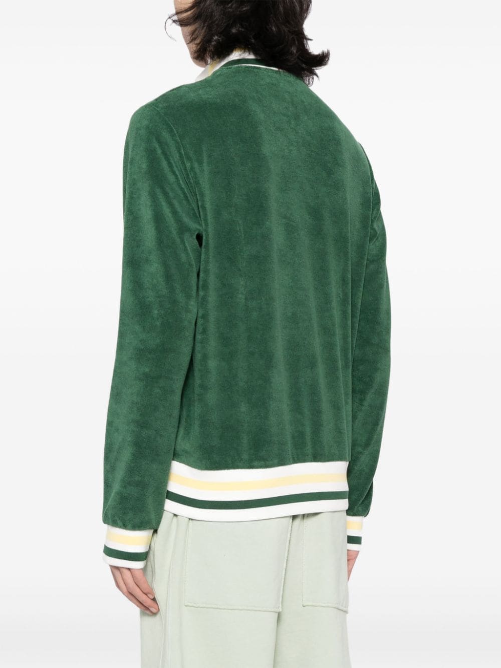 Lacoste logo-patch velour jacket - Image 4