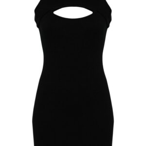 Off-White logo-print cut-out minidress