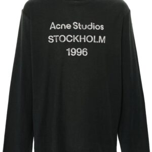 Acne Studios  logo-print distressed T-shirt