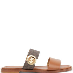 Michael Kors Vera logo-plaque leather sandals