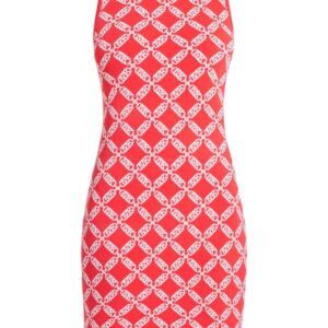 Michael Kors Empire Logo-jacquard sleeveless minidress