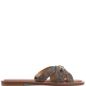 Michael Kors monogram-pattern logo-plaque dandals