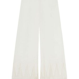 Stella McCartney open-knit fringe wide-leg pants