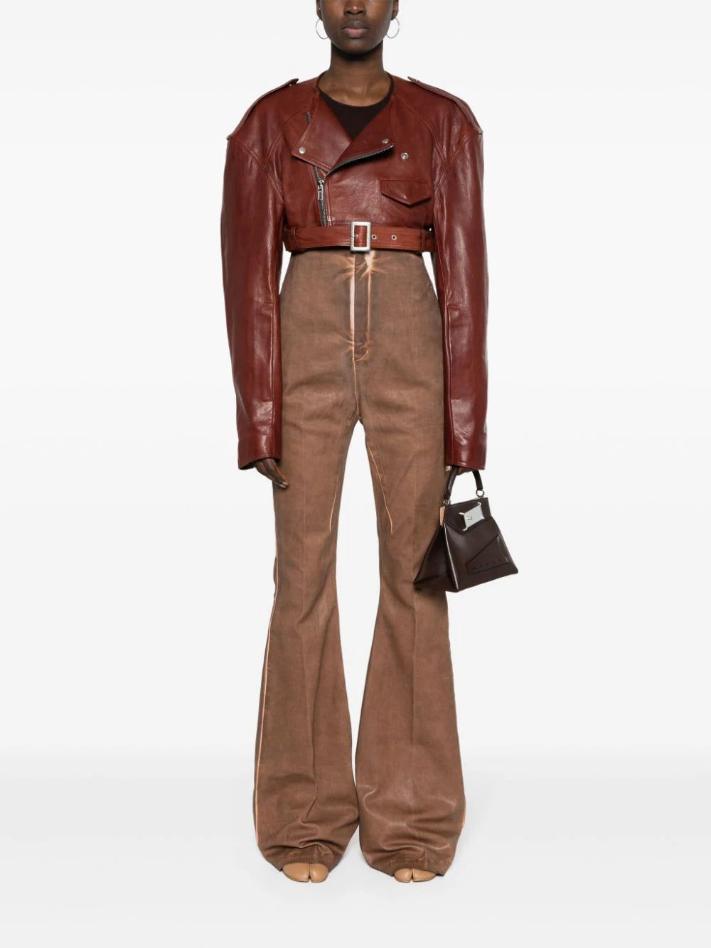 Rick Owens Micro Biker cropped jacket - Image 2