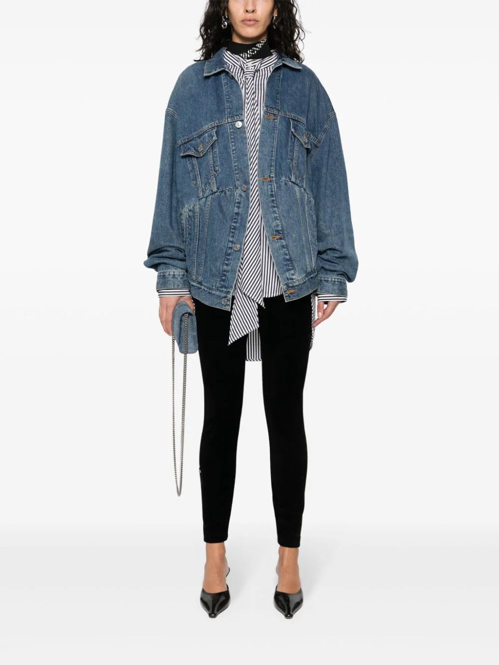 Balenciaga panelled denim jacket - Image 2