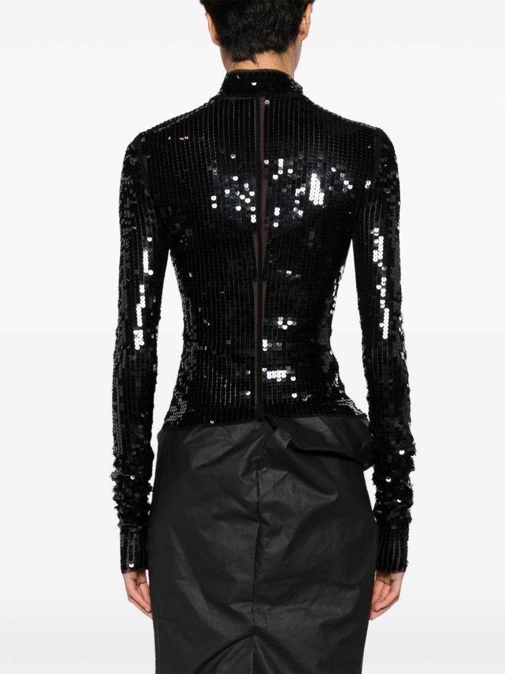 Rick Owens Lilies Gary sequined zip-up jacket - Image 4