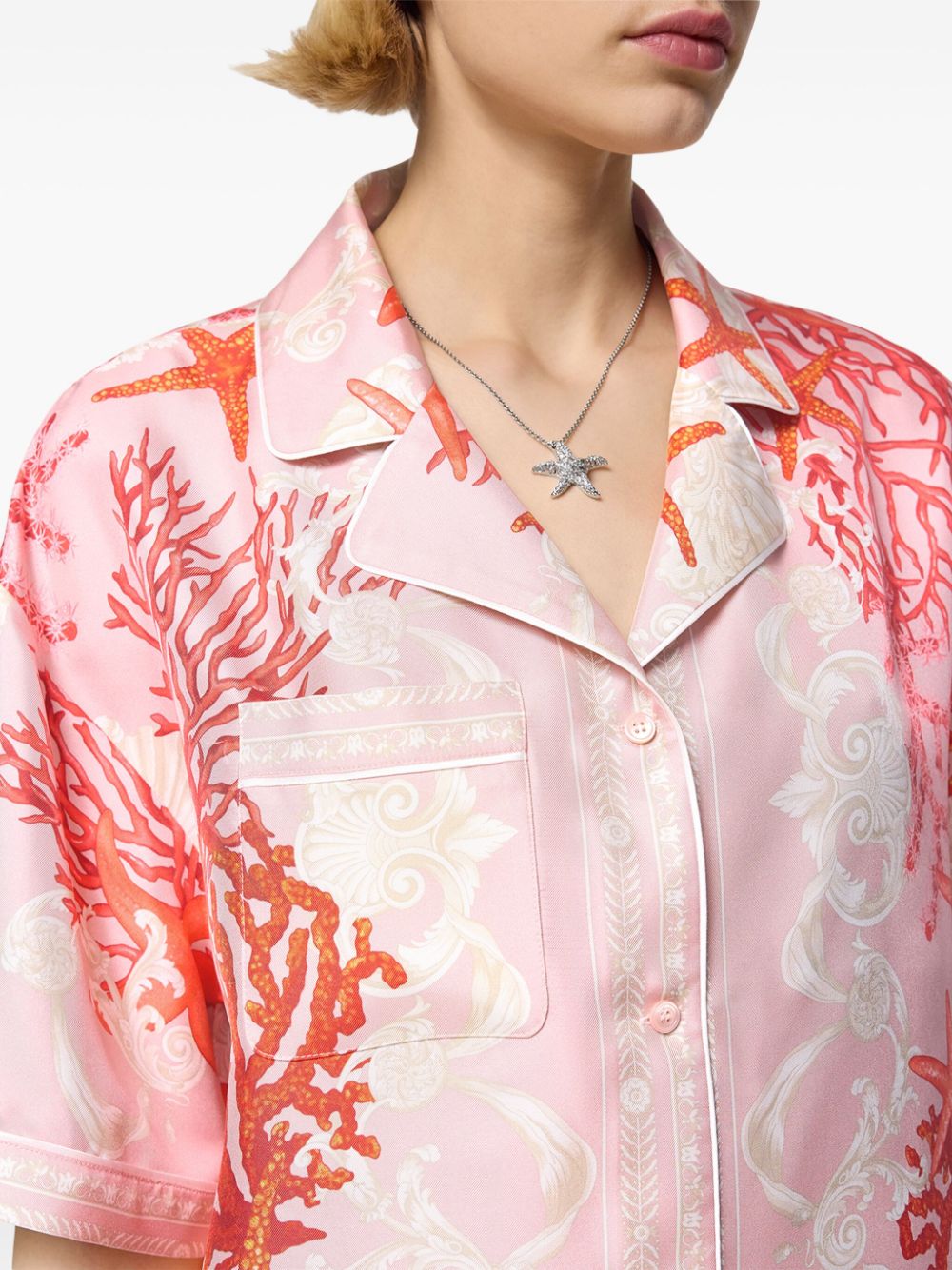 Versace Barocco Sea silk shirt - Image 5
