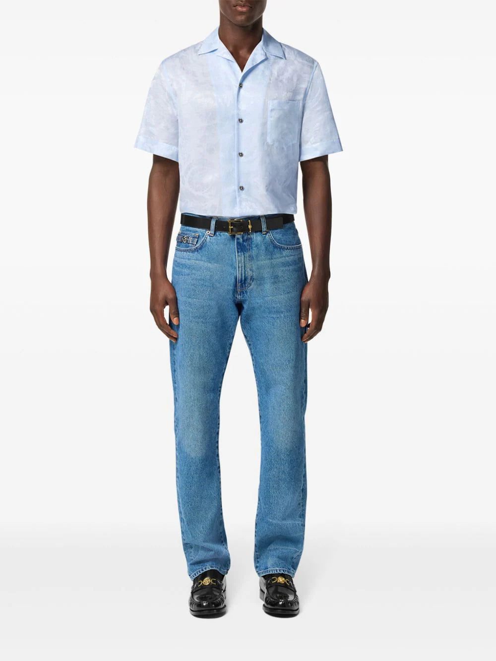 Gucci striped logo-embroidered cotton shirt (Copy) - Image 2