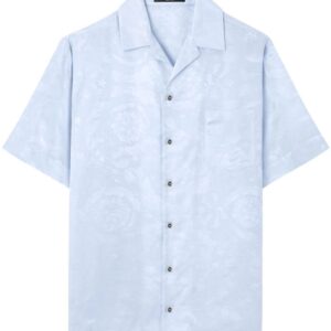 Gucci  striped logo-embroidered cotton shirt (Copy)