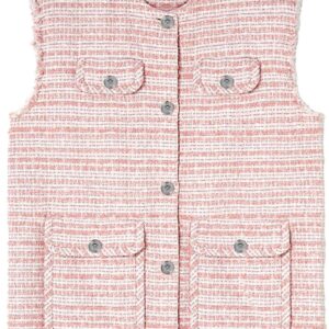 Versace frayed tweed waistcoat