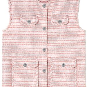 Versace frayed tweed waistcoat