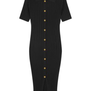 Versace knitted midi shirt dress