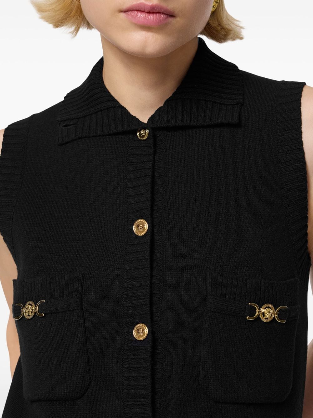 Versace sleeveless knitted minidress - Image 5