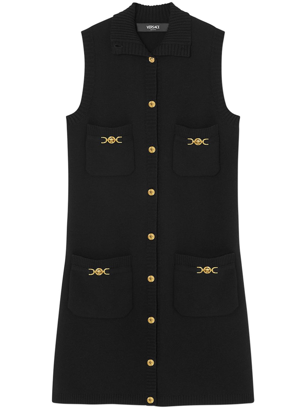 Versace sleeveless knitted minidress