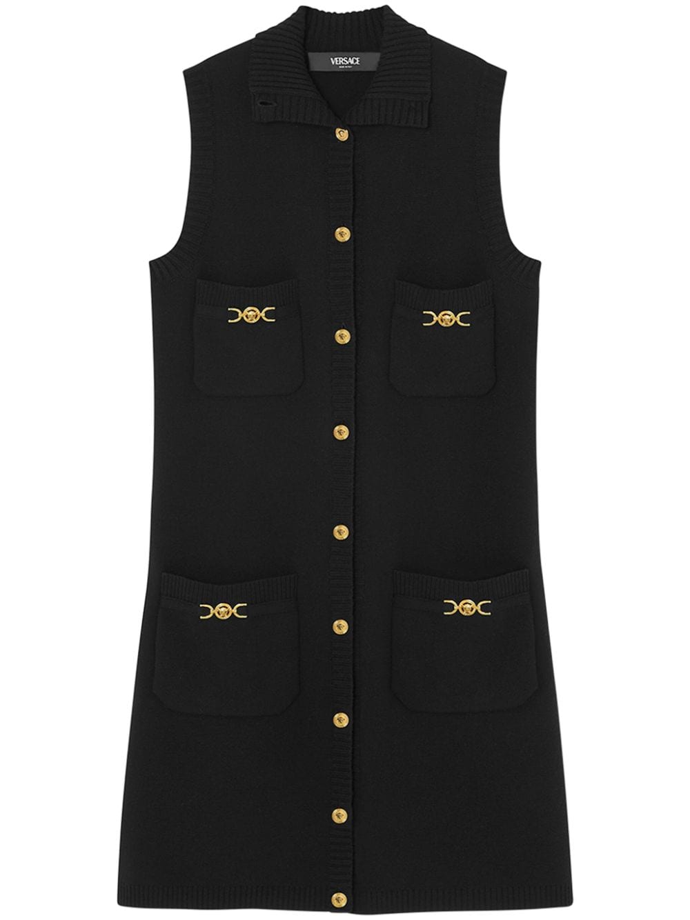 Versace sleeveless knitted minidress