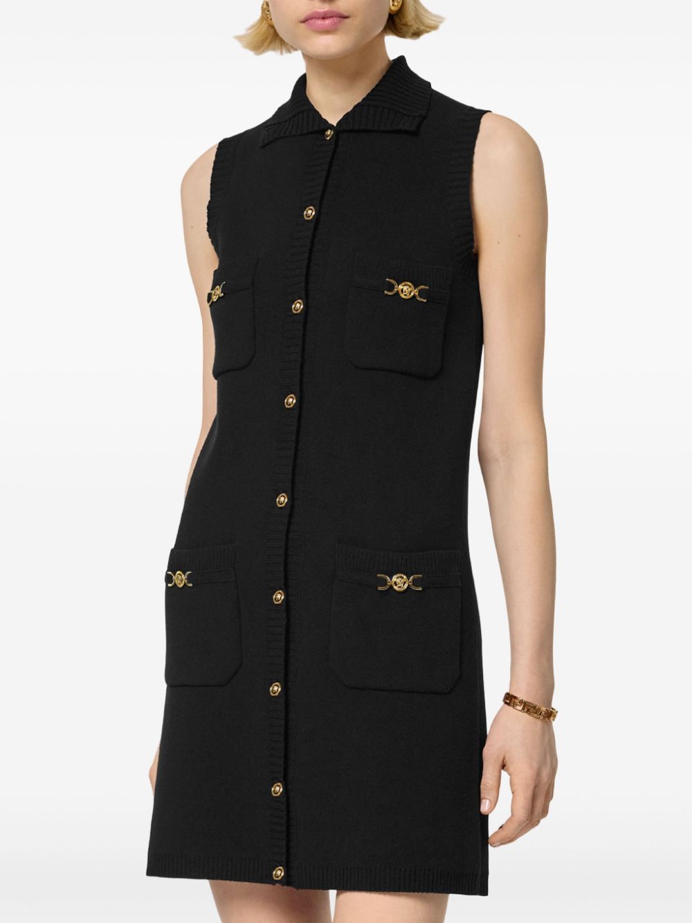 Versace sleeveless knitted minidress - Image 3