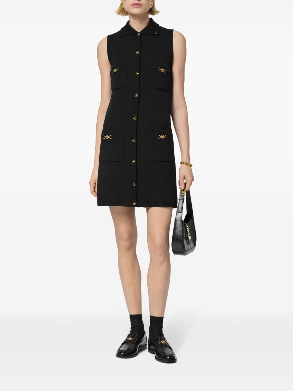 Versace sleeveless knitted minidress - Image 2
